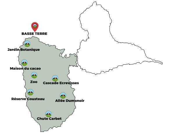 carte basse terre guadeloupe