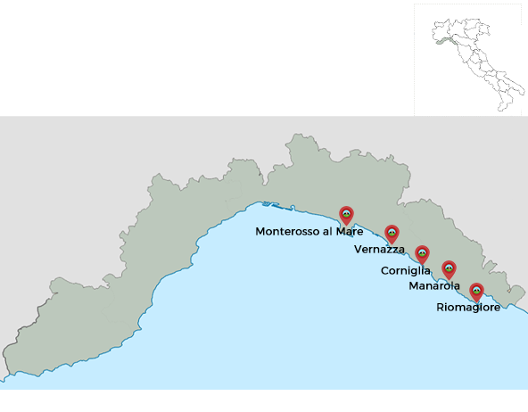 les 5 terres italie carte