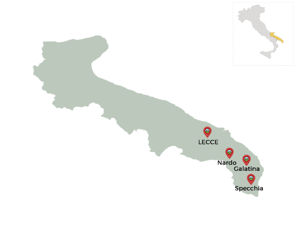 carte italie pouilles lecce