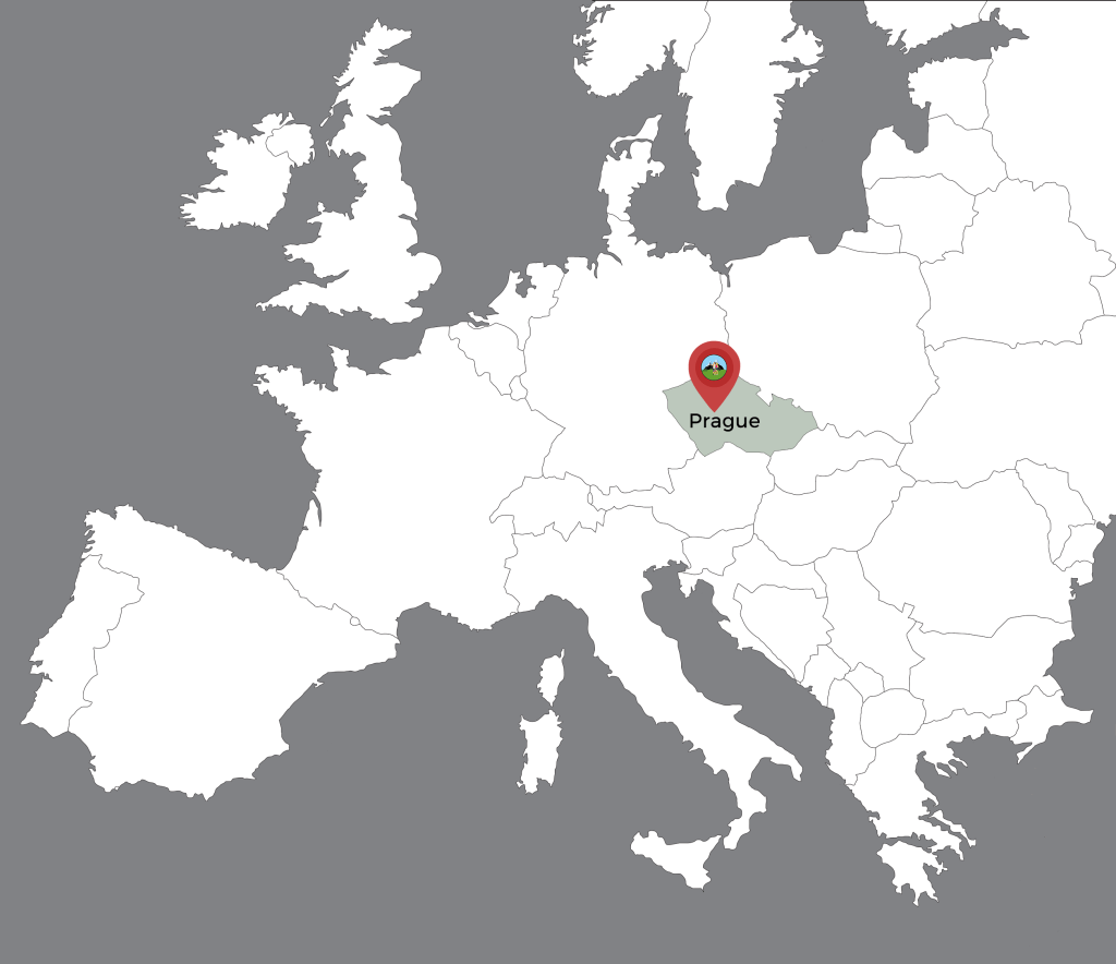carte europe pour situer prague
