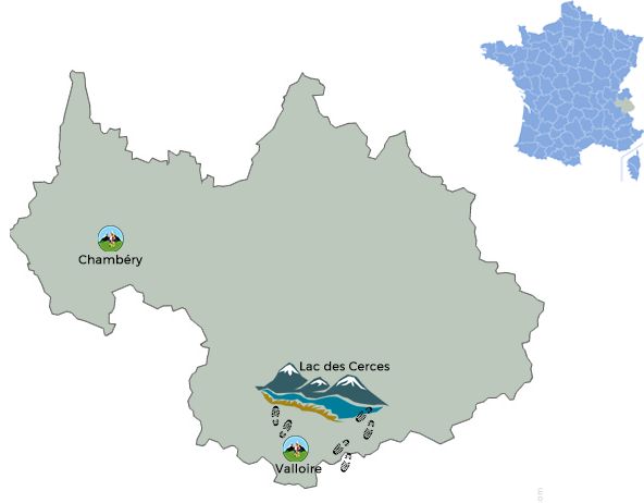 carte randonnée lac des cerces