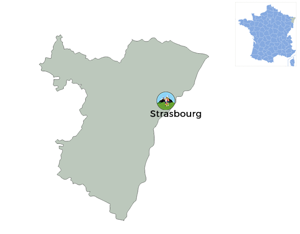 carte pour situer Strasbourg