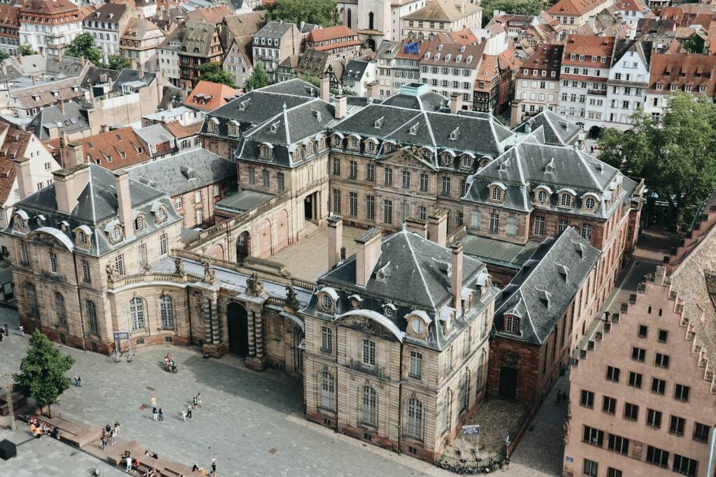 vue du haut de la cathédrale Strasbourg