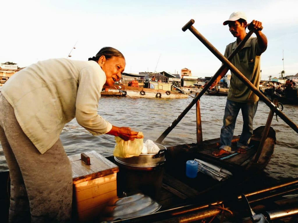 marché flottant delta mekong