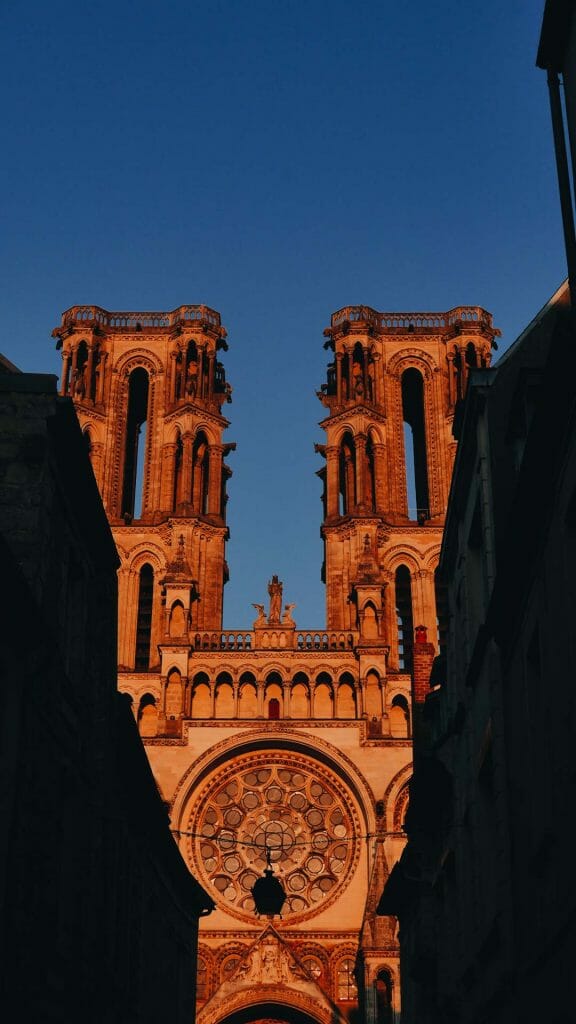 cathédrale Laon coucher soleil