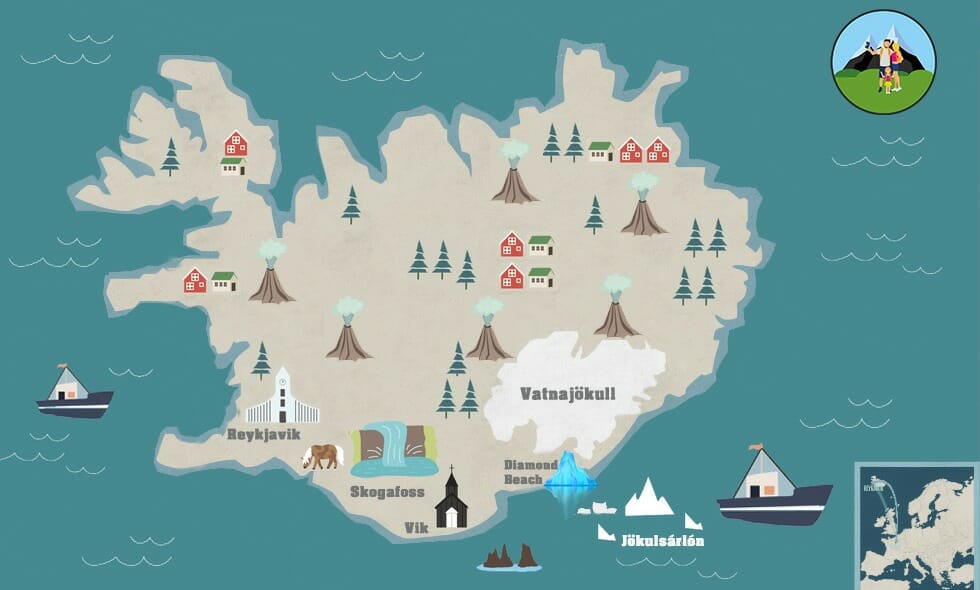 carte cercle d'or islande