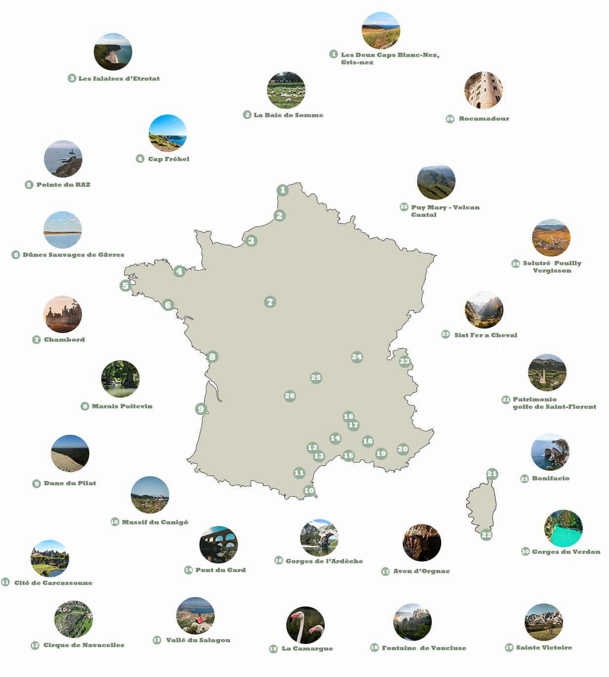 Cartes grands sites de France