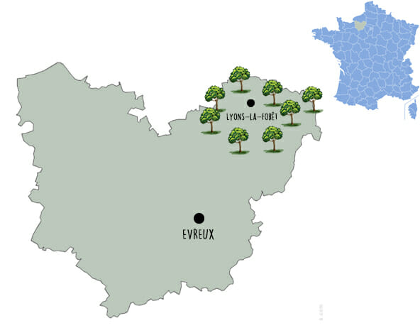 carte lyons la foret
