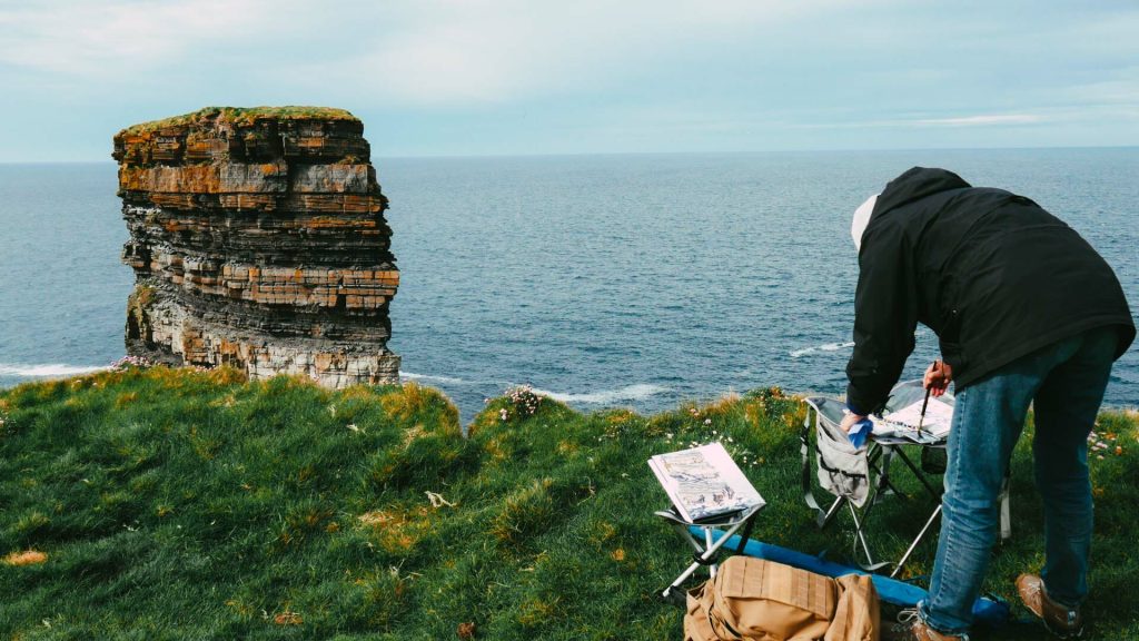dun briste en irlande
