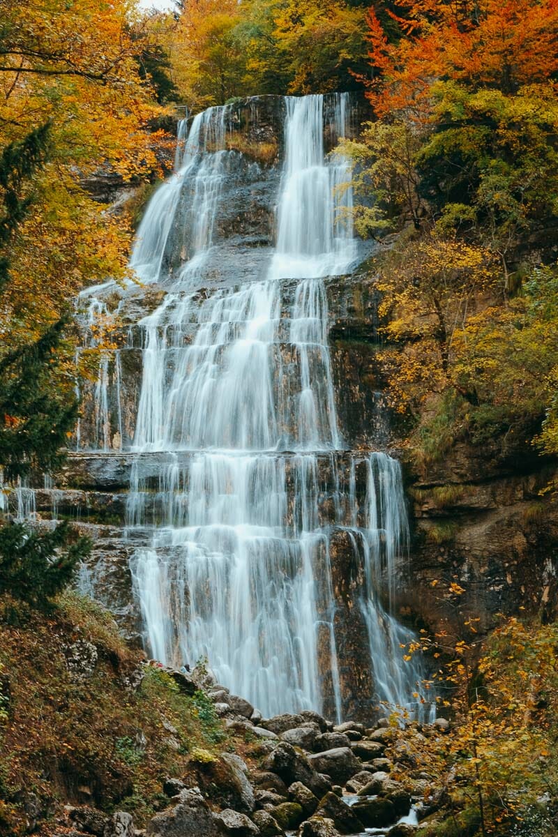 cascade du hérisson l'éventail