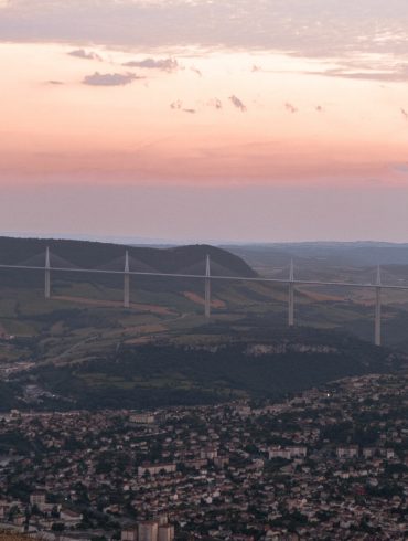 viaduc millau coucher de soleil