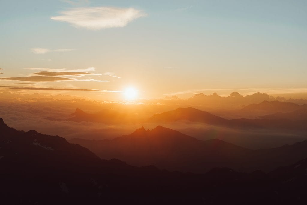 lever de soleil Mont Fort