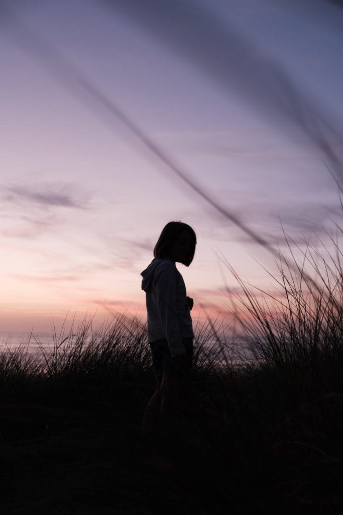 Coucher de soleil Cabine de Gouville sur mer