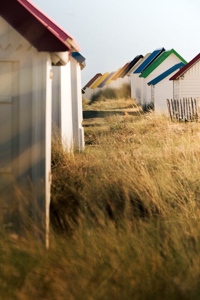 Coucher de soleil Cabine de Gouville sur mer