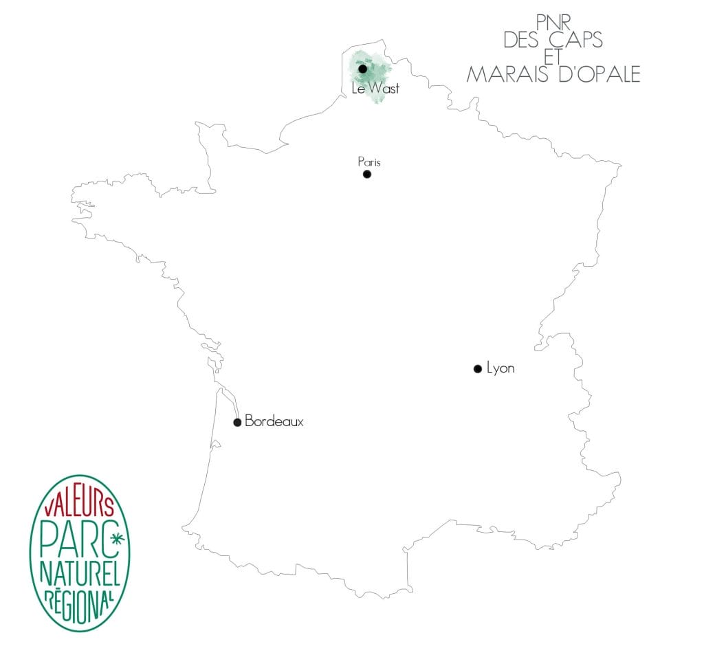 Carte des PNR Caps et Marais d'Opale