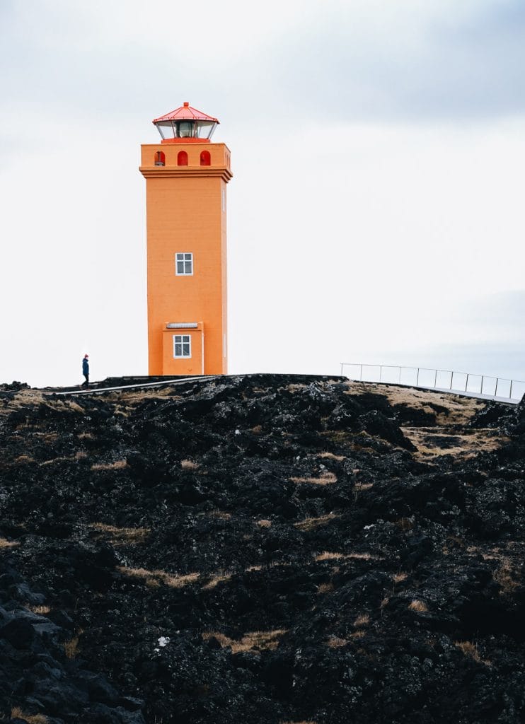 Phare orange Islande