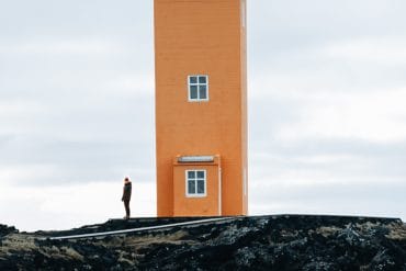 Phare orange Islande