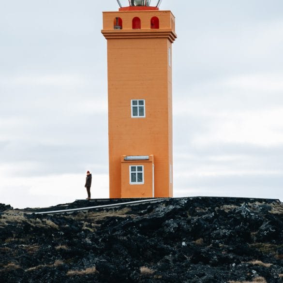 Phare orange Islande