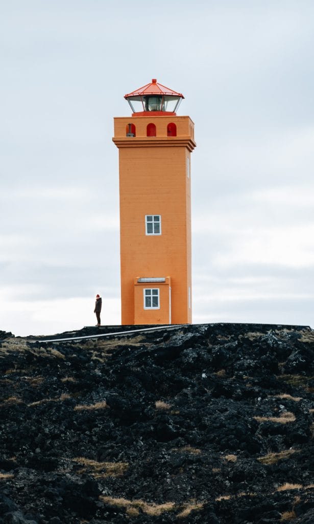 Phare orange Islande