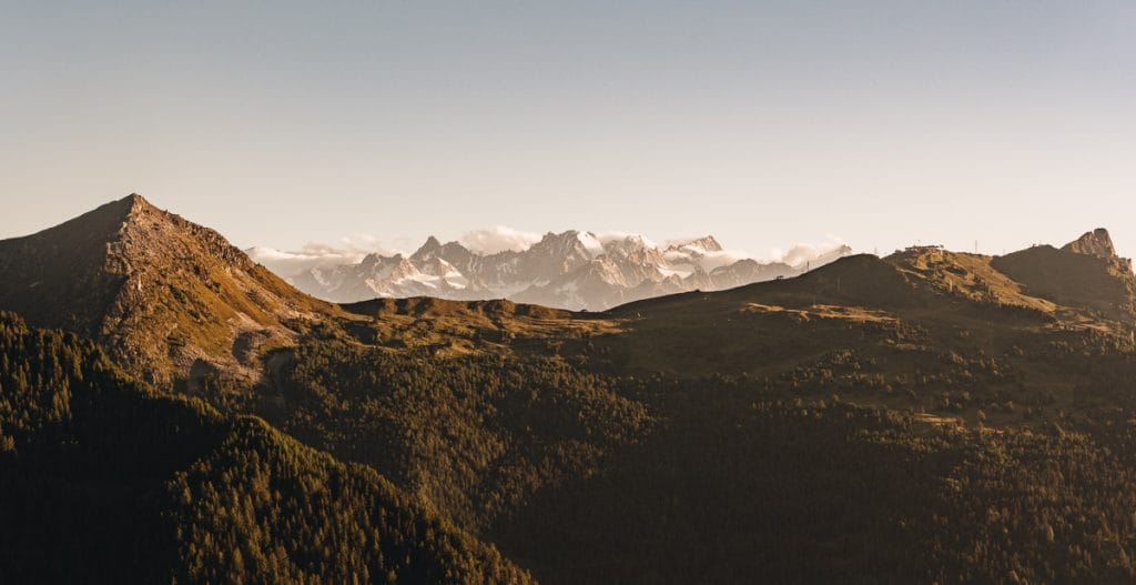 vue sur le mont blanc