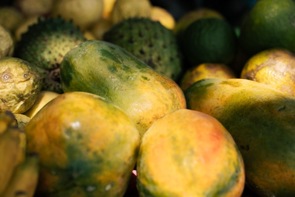étals de fruits exotiques Galle