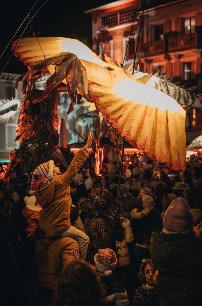 arrivée du père noel evian