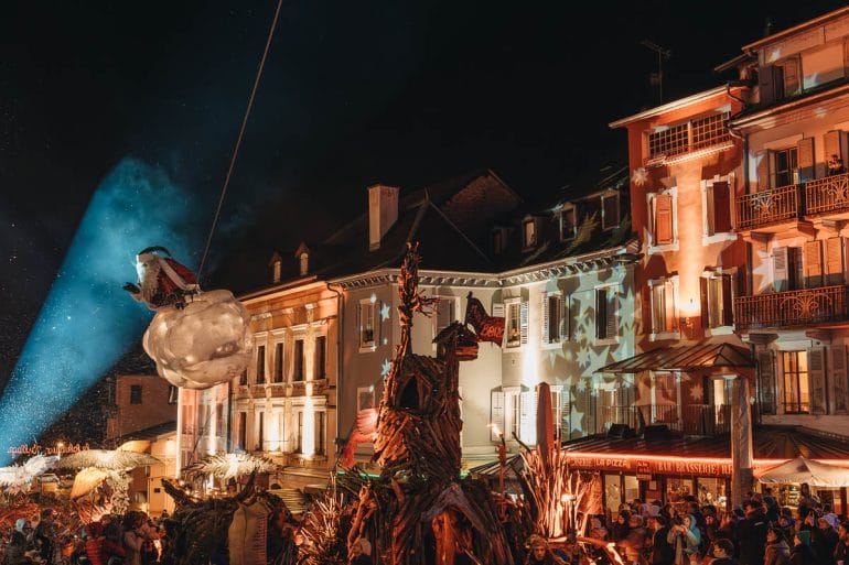 arrivée du père Noël évian