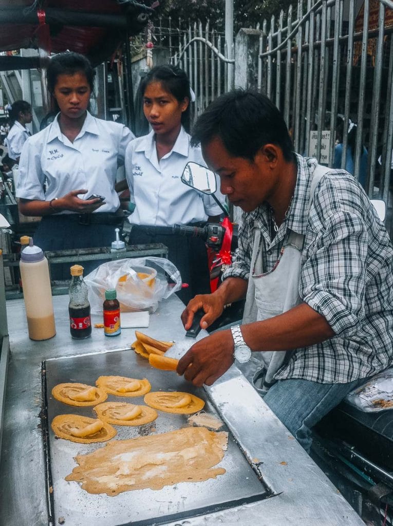 vendeur de banana pancake