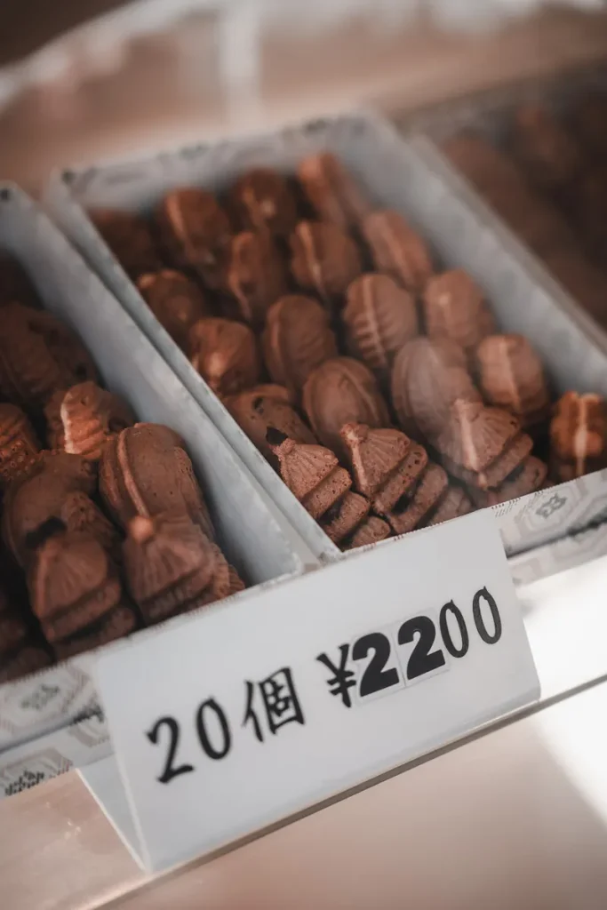 vitrine de taiyaki à Tokyo